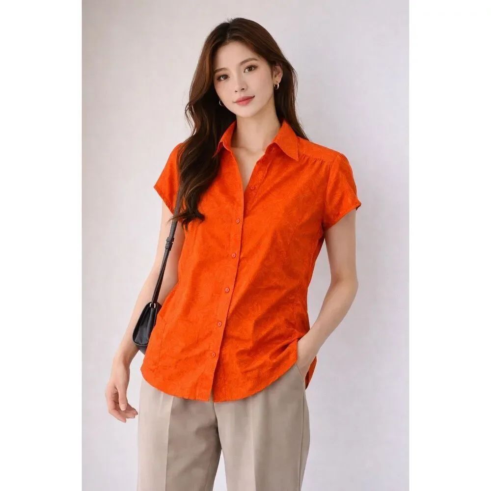 ✨Merrell Women's UV Protection Orange Sz Large Top✨